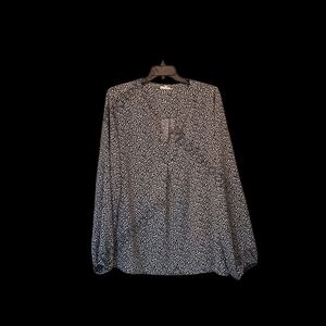 🍀Classic Black and White Women's Blouse Size 3X